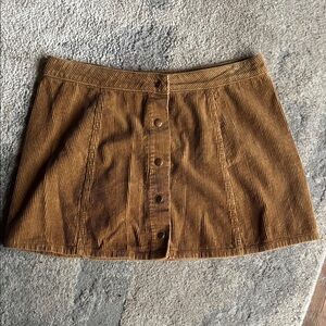 Forever 21 Tan Corduroy Mini Skirt